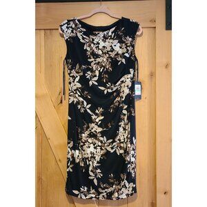 New! Tommy Hilfiger Floral Dress Size 8 Sleeveless Knee Ruched Waist Romantic